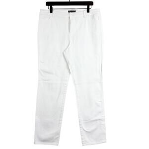 Peace of Cloth 5 Pocket White Jeans Slim Straight Leg 30” Mid-Rise - 12